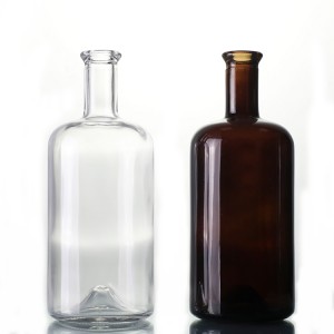750ml Clear Glass Juniper Bottles