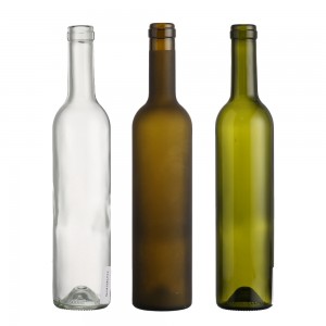 500 ml frosted amber glass wine bottle with cork