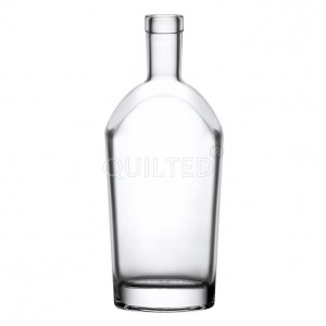 Factory design 700 ml clear liquor glass vodka bottle