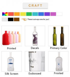 750 ml clear glass liquor wine bottle