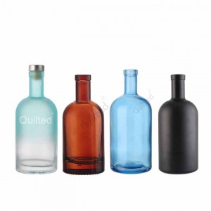 750 ml Clear Glass Nocturne Nordic Liquor Bottle 21.5mm Cork Top Finish
