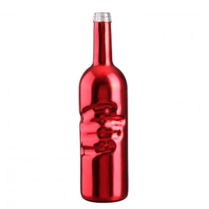 750ml Customized Color Printing Plating Empty Glass Bottle