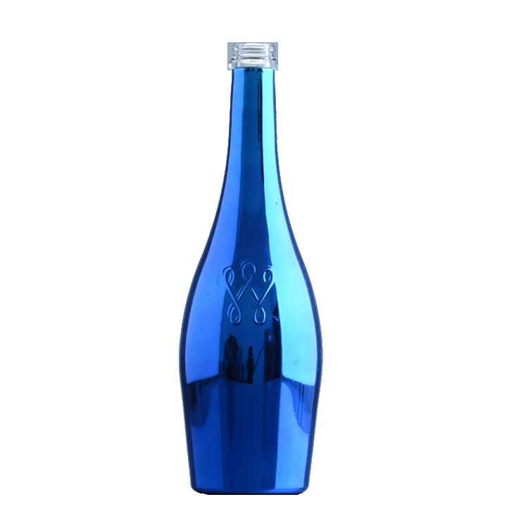 blue wine bottle 