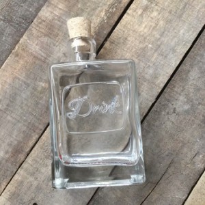 250 ml Bulk square shape vodka liquor glass bottle