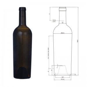 W-69 750ml 960g Zinfandels Bordeaux Red Wine Bottle