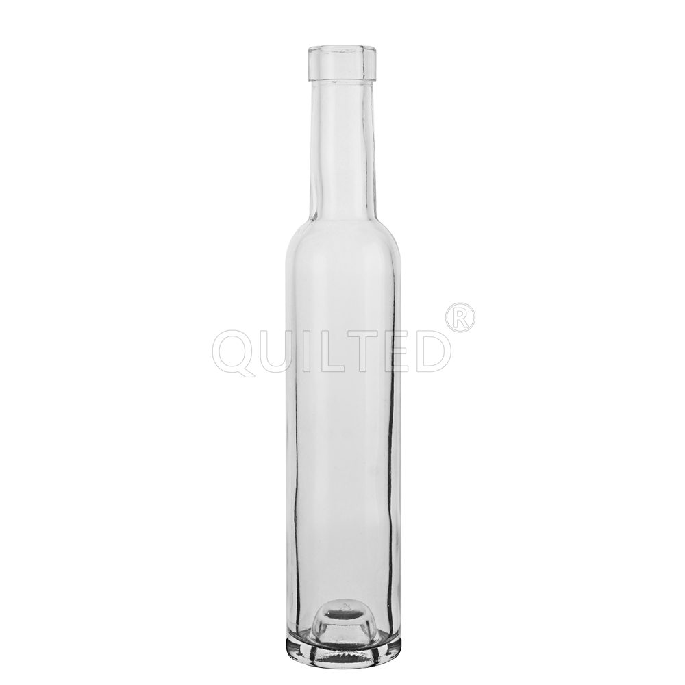 clear liquor bottle