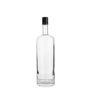 1000 ml round liquor clear glass bottle