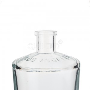Round shape 500 ml clear liquor glass vodka bottle