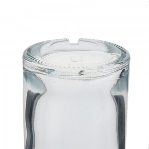 Round shape 500 ml clear liquor glass vodka bottle