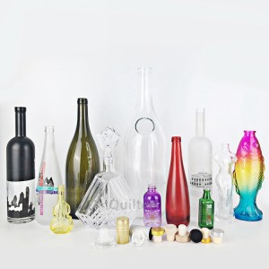 Custom shape 750 ml liquor whisky glass bottle