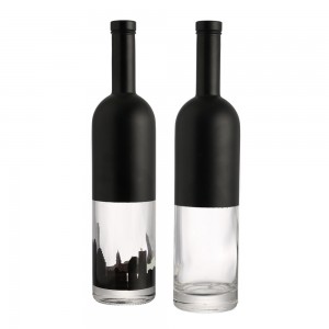 China Wholesale Little Tequila Bottles Quotes Pricelist- Custom 750 ml black glass liquor bottle  – QLT