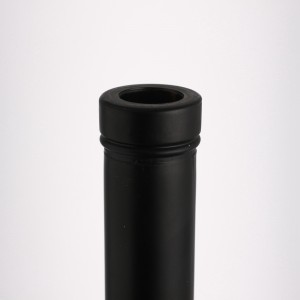 Custom 750 ml black glass liquor bottle