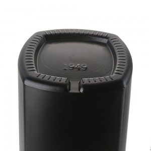 750 ml matte black liquor wine glass bottle