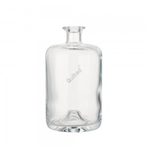 high-capacity 750 ml round liquor glass vodka bottle