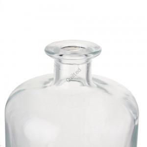 high-capacity 750 ml round liquor glass vodka bottle