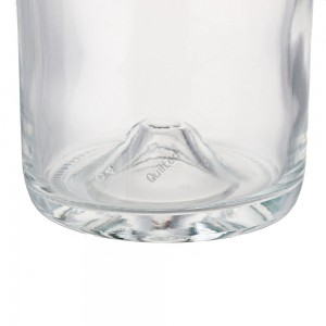 high-capacity 750 ml round liquor glass vodka bottle