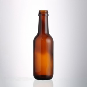 187 ml amber color liquor wine bottle with screw