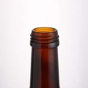 187 ml amber color liquor wine bottle with screw