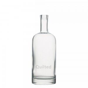 China design 750 ml vodka glass liquor bottle with lid
