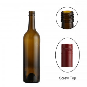 China Wholesale Frosted Glass Wine Bottles 750ml screw cap