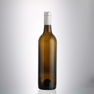 750 ml brown color wine liquor glass bottle