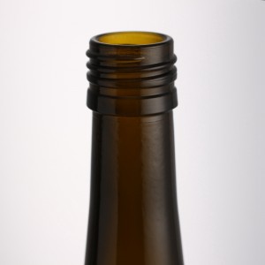 750 ml brown color wine liquor glass bottle