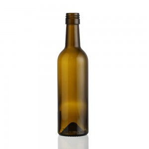Design 375 ml red wine amber glass bottle