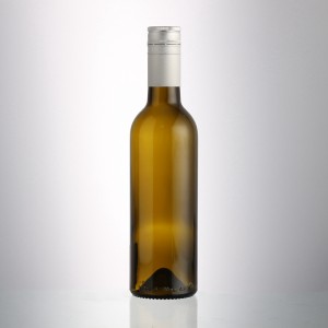 Fancy 375 ml amber wine glass bottle with screw