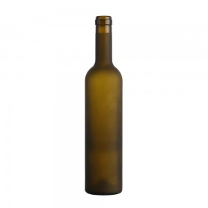 High-Quality Cheap Best Liquor Bottle Designs Quotes Pricelist- 500 ml frosted amber glass wine bottle with cork – QLT