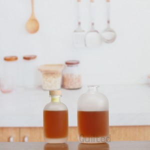 250 ml frosted round liquor glass vodka bottle