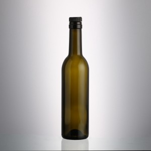 375 ml brown color red wine glass bottle