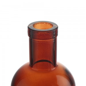 500 ml amber liquor glass bottle with cover