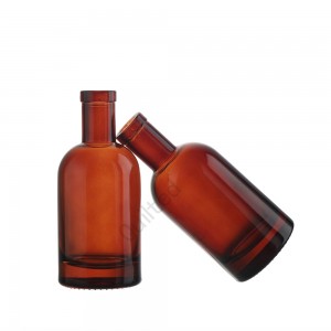 500 ml amber liquor glass bottle with cover