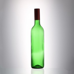 750 ml light green color liquor wine glass bottle