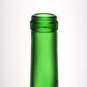 750 ml light green color liquor wine glass bottle