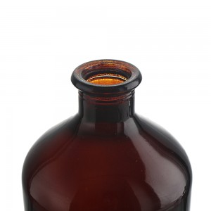 700 ml amber liquor round shape glass bottle