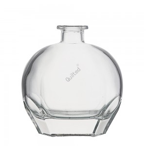 500ml flat round liquor glass whisky bottle