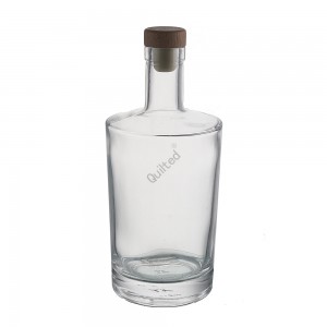 750 ml square shape liquor glass vodka bottle