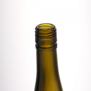 250 ml amber color champagne wine glass bottle