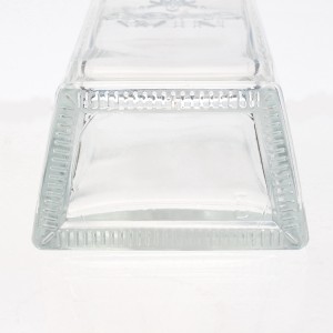 700ml fancy clear trapezoidal shape alcohol bottles