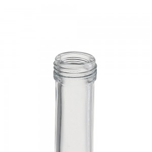 China 375 ml falt liquor glass gin bottle with screw