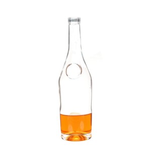 700ml Round Clear Liquor Glass Bottle
