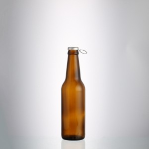 300 ml amber color beer glass bottle with crown