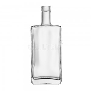 Factory wholesale Big flat Square Liquor glass vodka Bottles – Flat square shape – QLT