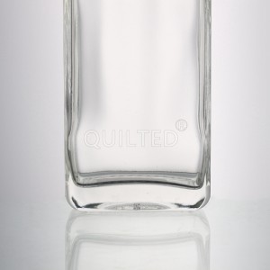 Factory wholesale Big flat Square Liquor glass vodka Bottles – Flat square shape – QLT