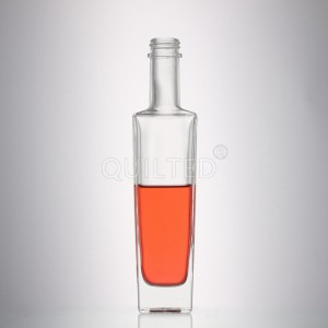 250 ml square shape liquor glass vodka bottle