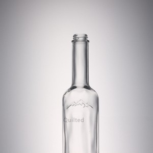 350 ml clear liquor glass vodka bottle with screw