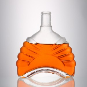700 ml liquor clear flat glass bottle