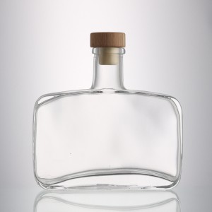 Flat Shape Glass Bottle For Liquor