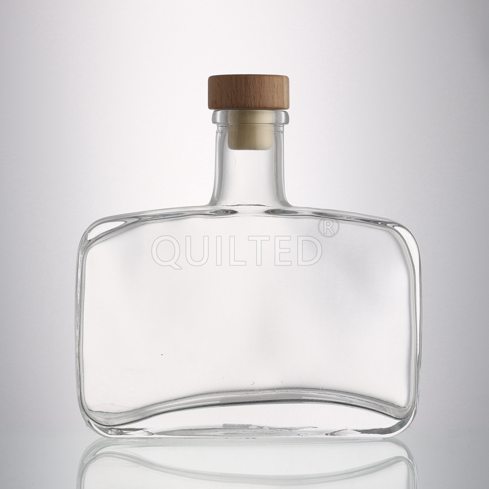 flat liquor bottle 